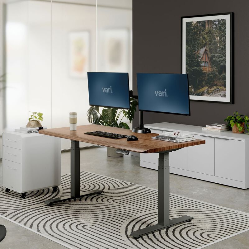 lowered desk in a home office setting image number null
